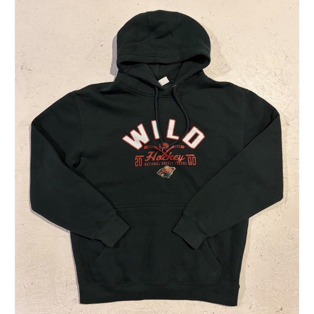 Starter Minnesota Wild Sweatshirt Hoodie NHL Hockey Mens M Green Pullover